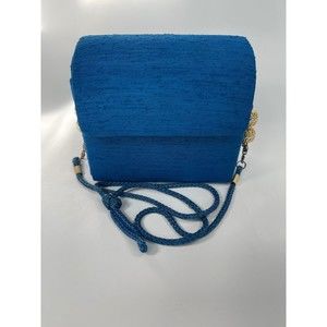 U.S Pat. 4021891 Magnetic Snap Purse BLUE ROPE CROSSBODY VTG